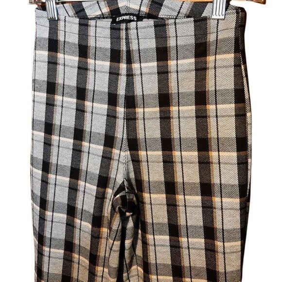 Express High Waist Plaid Leggings sz XS - Picture 2 of 5